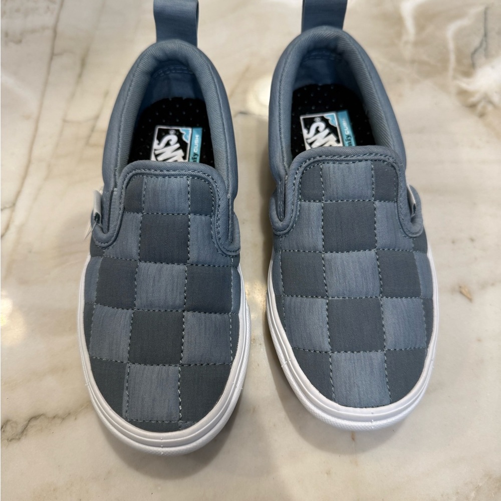 Vans Kids Checkered Slip-On Sneakers - Gray